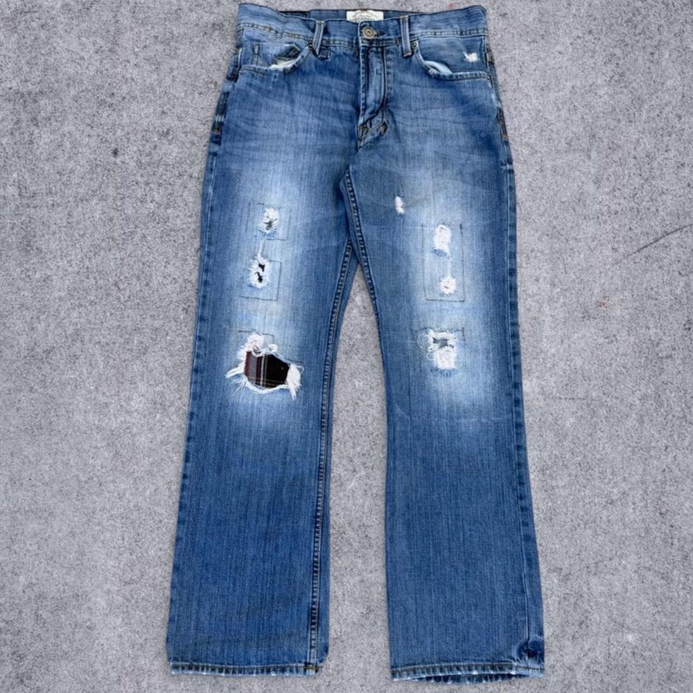 Vintage Aeropostale Y2K Distressed Bootcut Jeans Blue Denim 30x30 Women